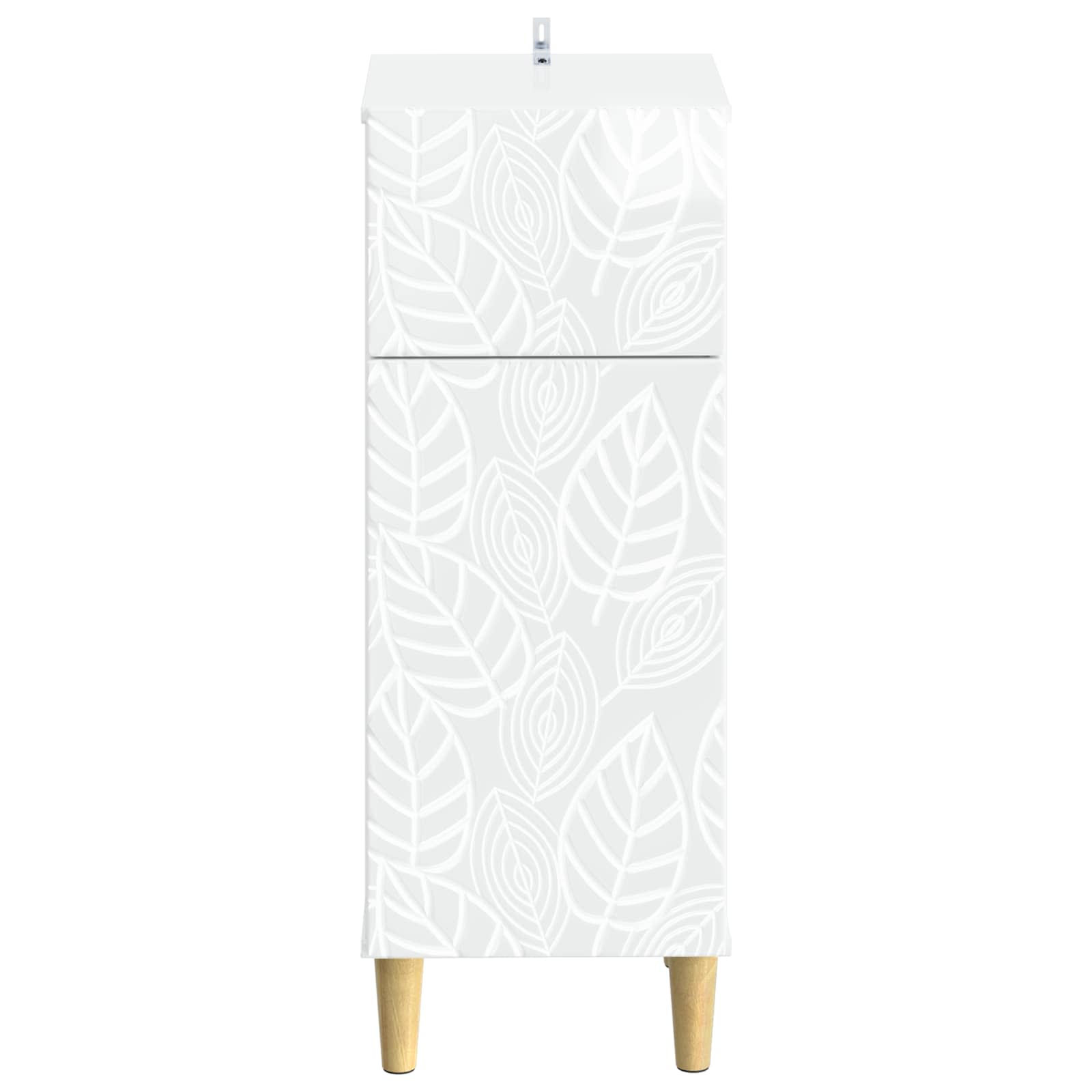 vidaXL Bathroom Storage Cainet DELFT High Gloss White 30 x 31 x 80 cm 4