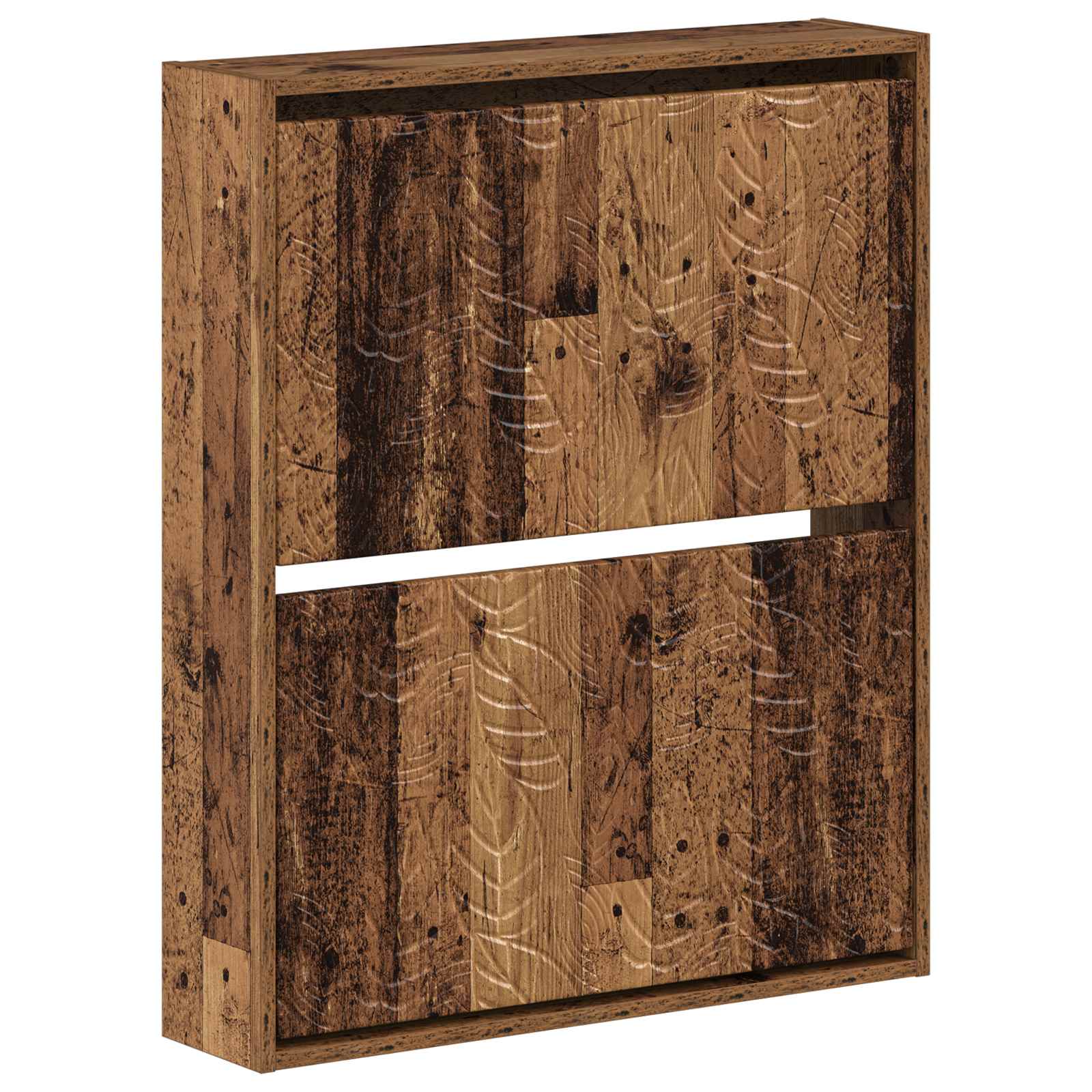 vidaXL Wall-Mounted Shoe Cabinet DELFT 71 x 17 x 86 cm Engineered Wood 2