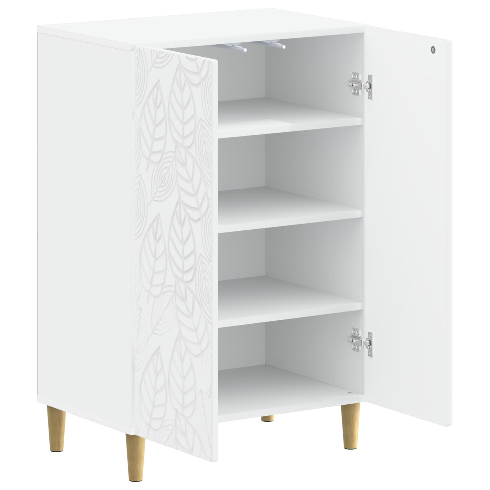 vidaXL Shoe Cabinet DELFT 59.5 x 39.5 x 90 cm Engineered Wood White 3