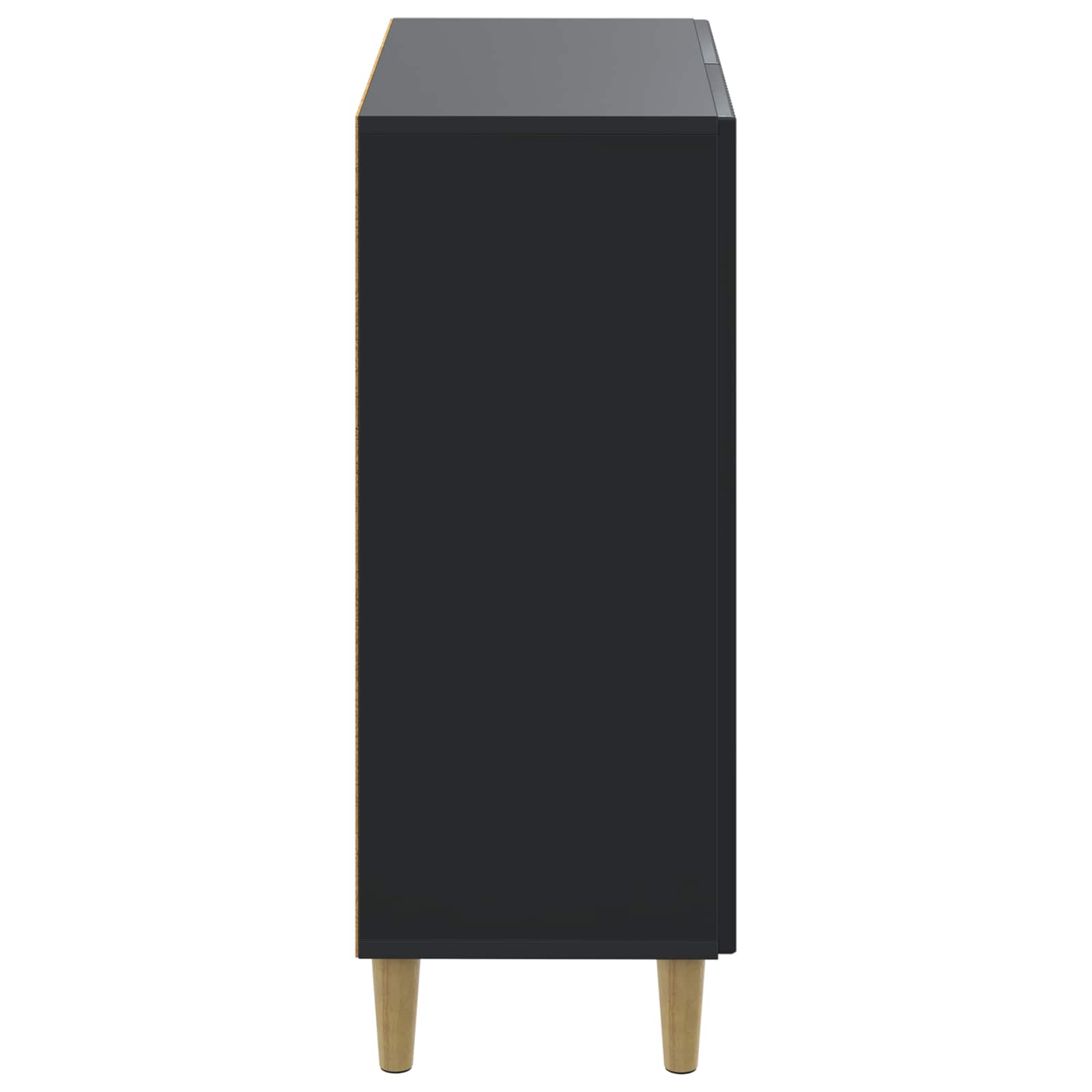 vidaXL Shoe Cabinet DELFT 59.5 x 39.5 x 90 cm Engineered Wood Black 5