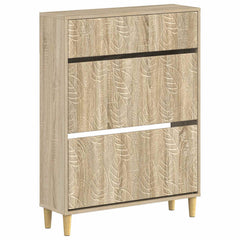 vidaXL Shoe Cabinet DELFT 78 x 24 x 103 cm Engineered Wood Sonoma Oak 2