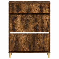 vidaXL Shoe Cabinet DELFT 78 x 24 x 103 cm Engineered Wood Smoked Oak 4