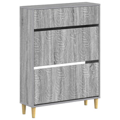 vidaXL Shoe Cabinet DELFT 78 x 24 x 103 cm Engineered Wood Grey Sonoma 2