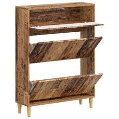 vidaXL Shoe Cabinet DELFT 78 x 24 x 103 cm Engineered Wood Old Wood 3