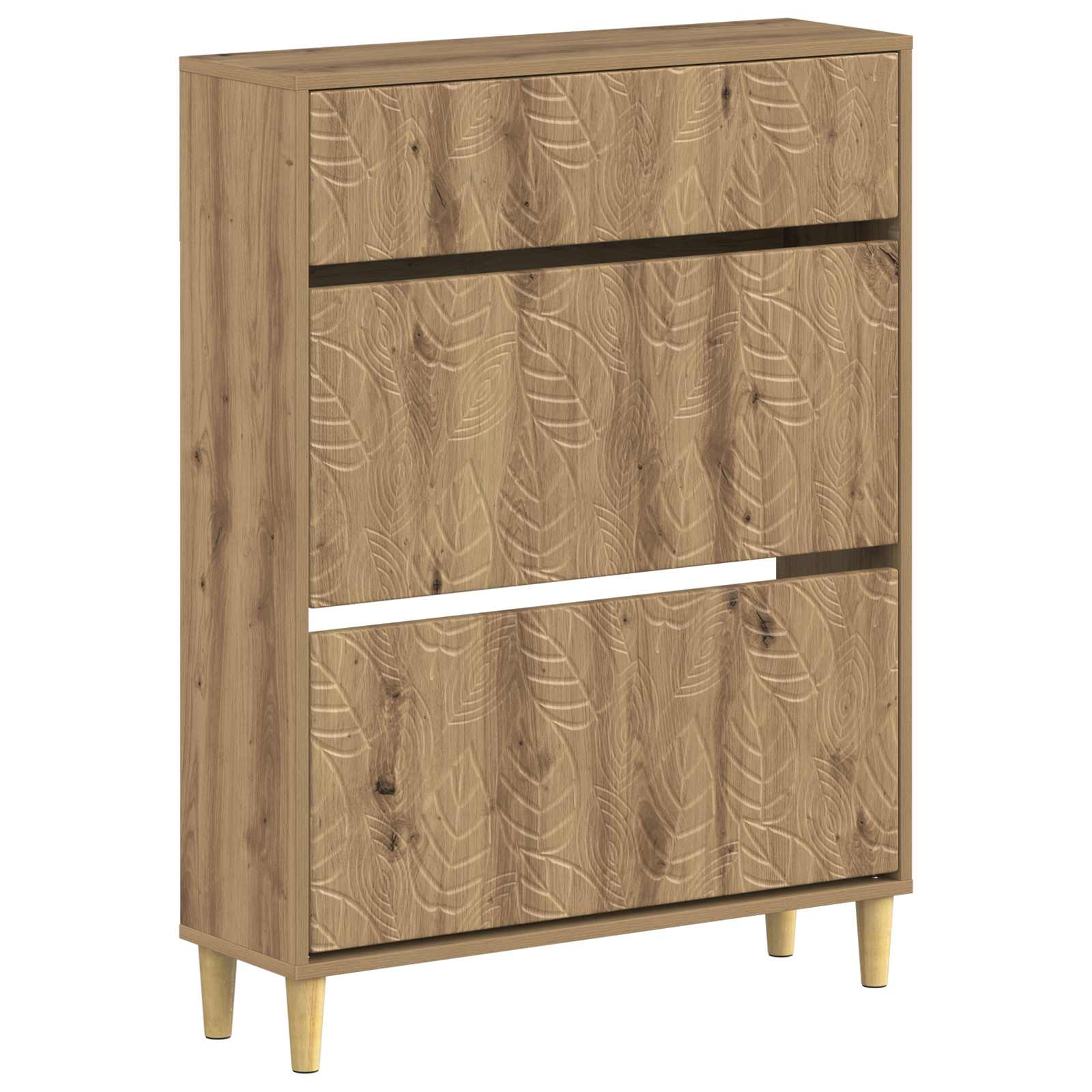 vidaXL Shoe Cabinet DELFT 78 x 24 x 103 cm Engineered Wood Artisan Oak 2