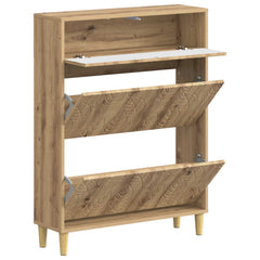 vidaXL Shoe Cabinet DELFT 78 x 24 x 103 cm Engineered Wood Artisan Oak 3
