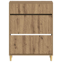 vidaXL Shoe Cabinet DELFT 78 x 24 x 103 cm Engineered Wood Artisan Oak 4
