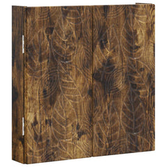 vidaXL Dartboard Cabinet DELFT Smoked Oak 52.5 x 10.5 x 53.5 cm 4