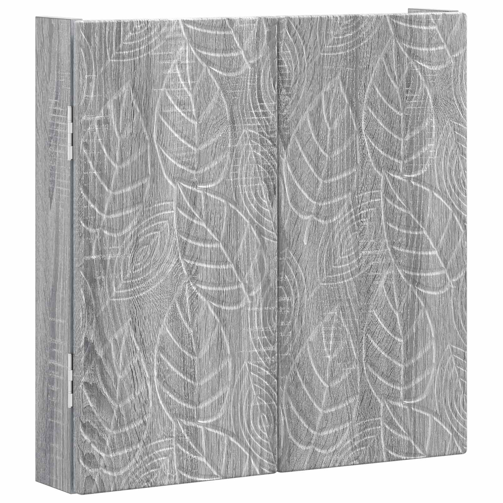 vidaXL Dartboard Cabinet DELFT Grey Sonoma 52.5 x 10.5 x 53.5 cm 4