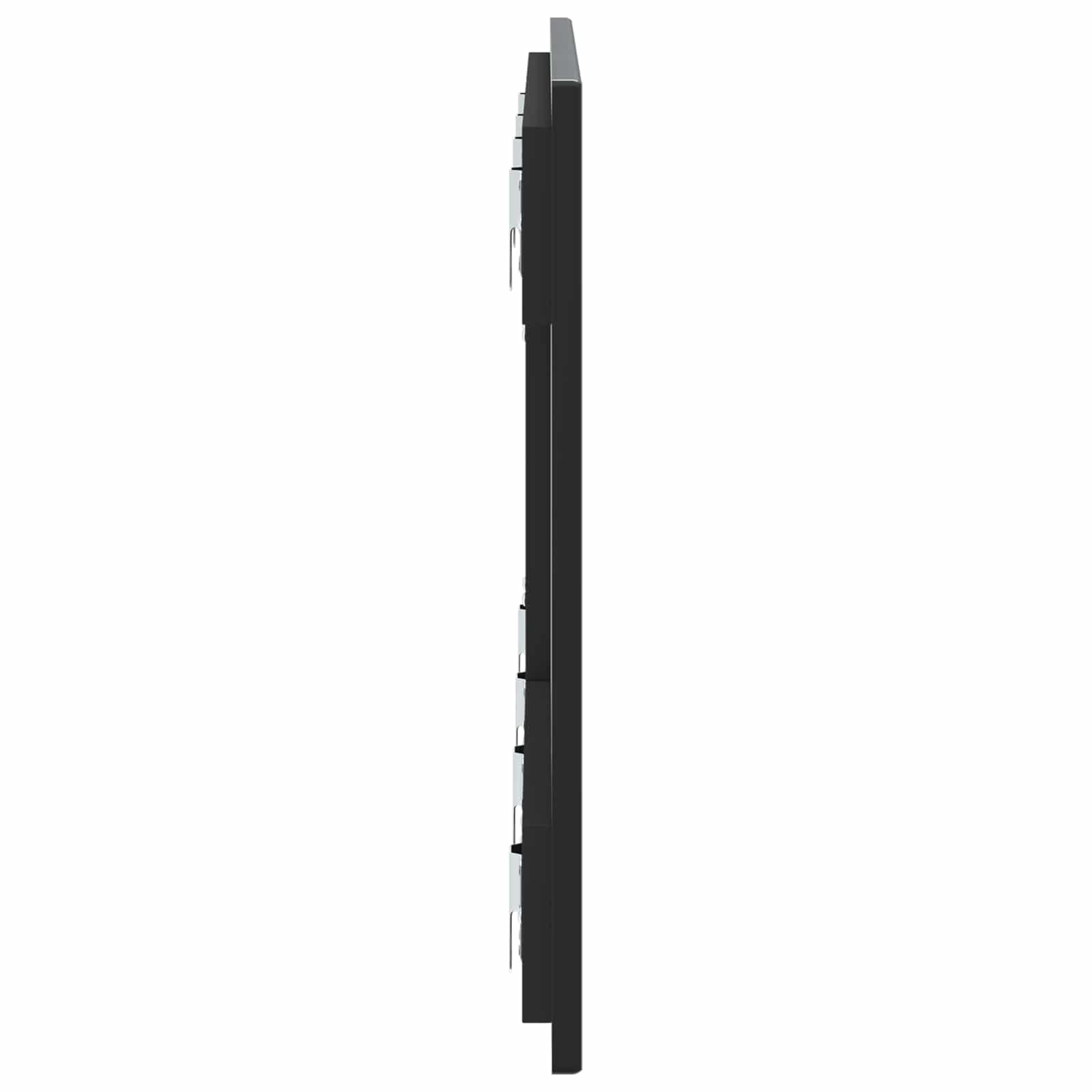 vidaXL Wall-Mounted Headboard DELFT Black Engineered Wood 4