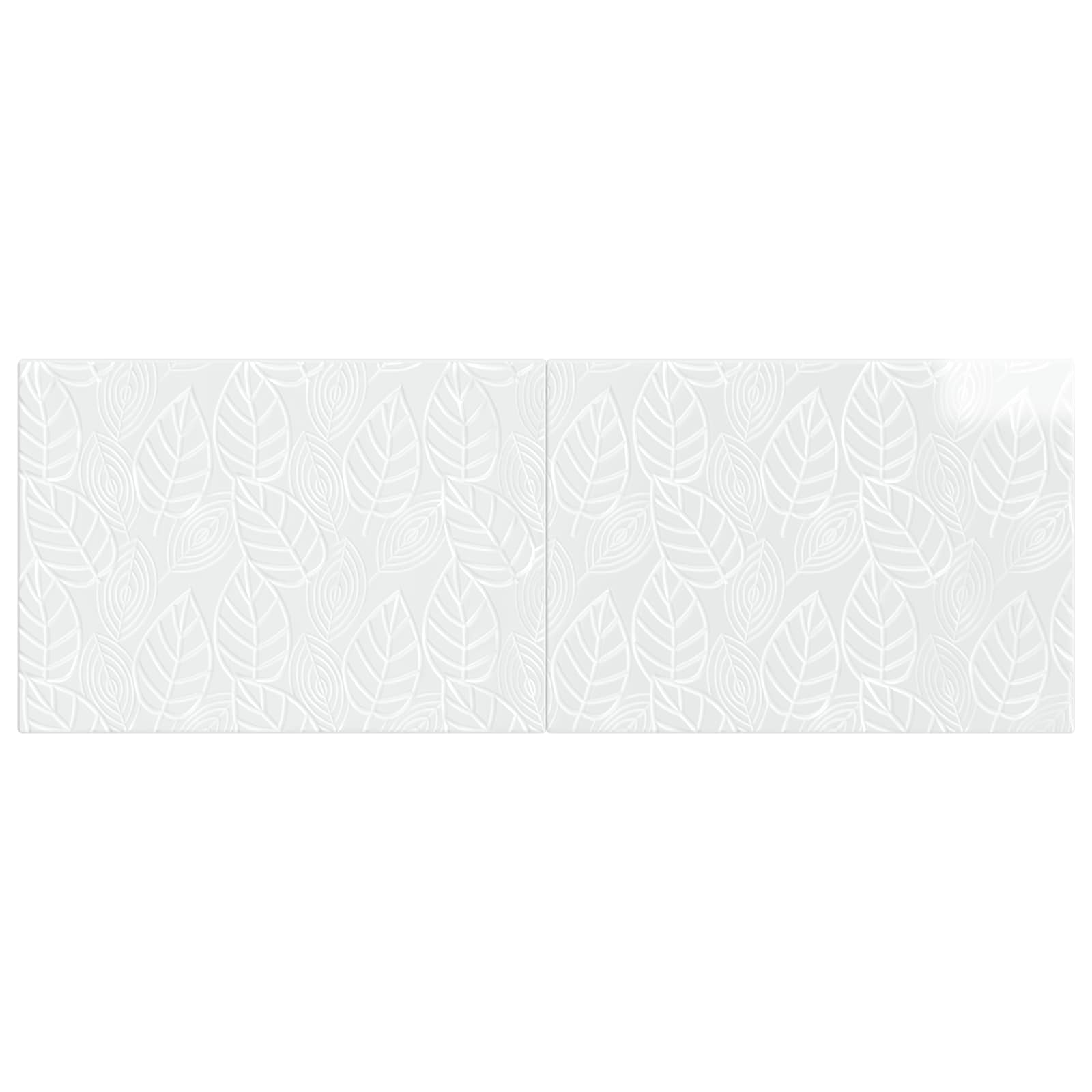 vidaXL Wall-Mounted Headboard DELFT High Gloss White Engineered Wood 3