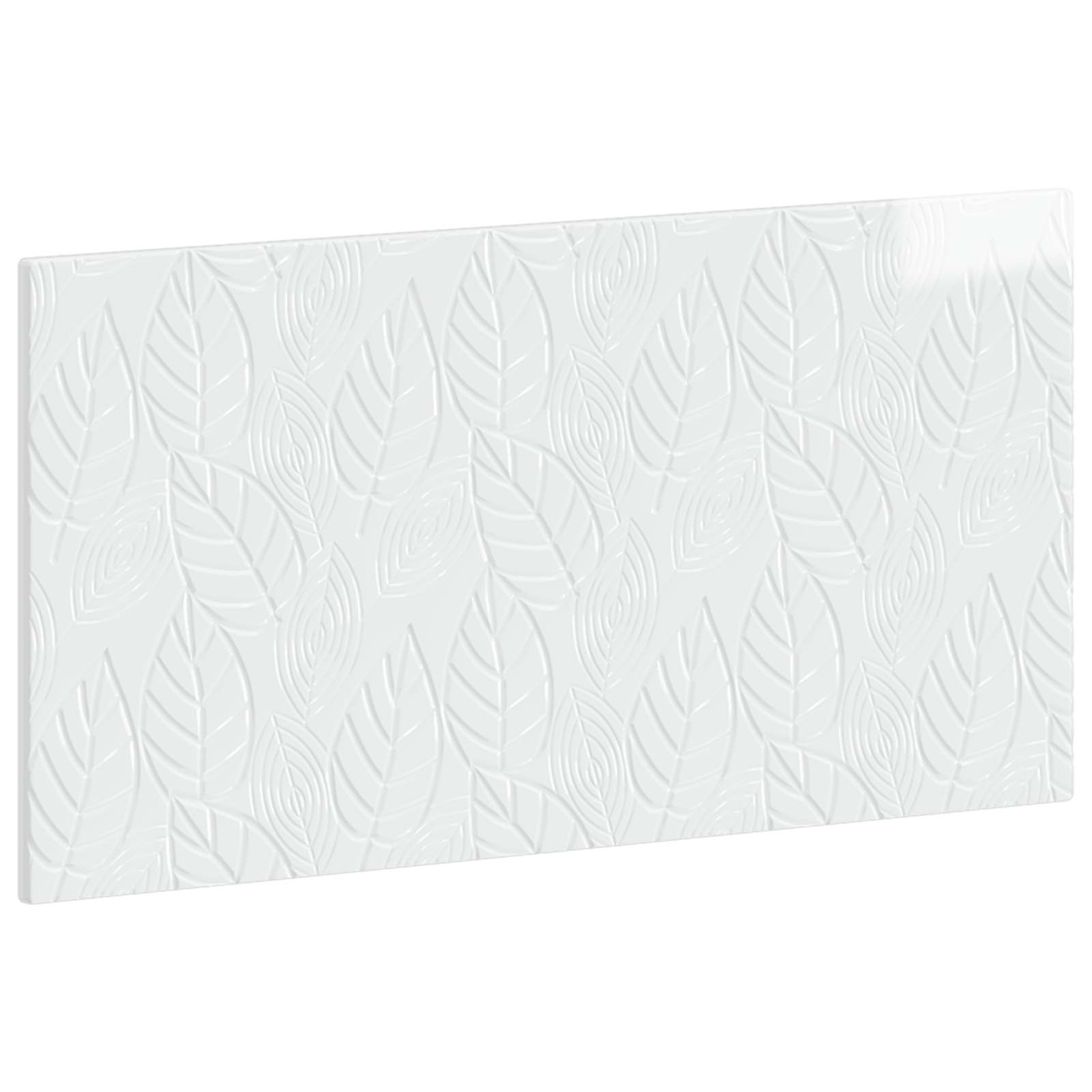 vidaXL Wall-Mounted Headboard DELFT High Gloss White Engineered Wood 2