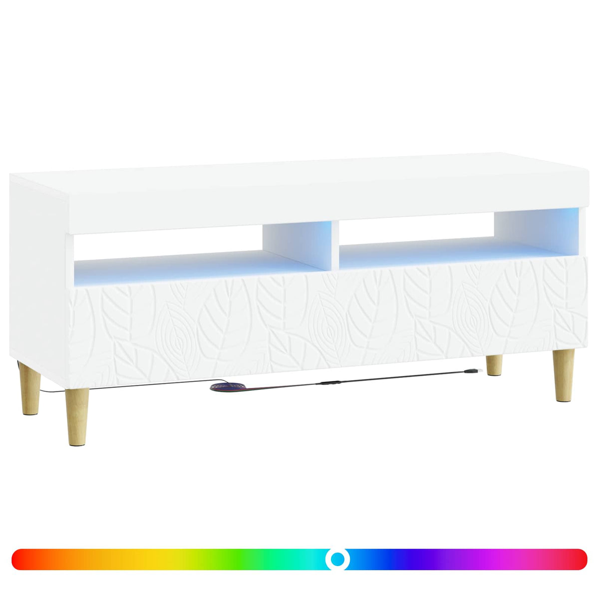 LED TV Cabinet Engineered Wood White