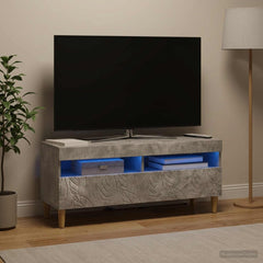 LED TV Cabinet Engineered Wood Concrete grey