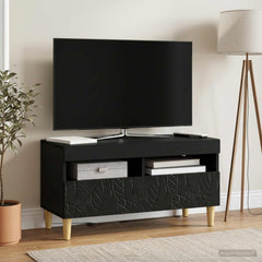 vidaXL LED TV Cabinet Black Engineered Wood 4