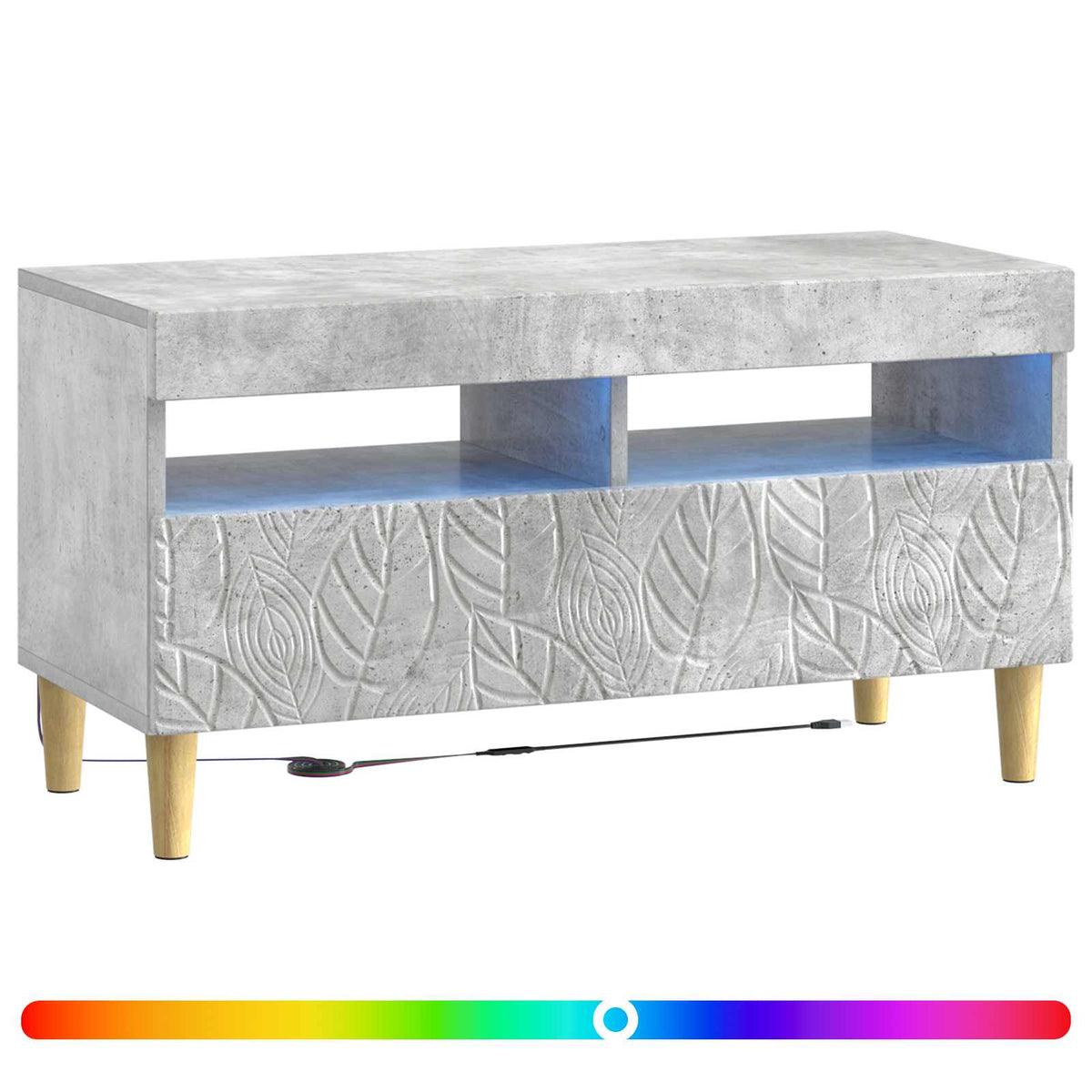 LED TV Cabinet Engineered Wood Concrete grey