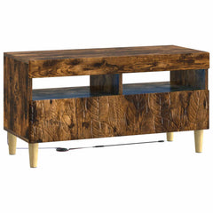 LED TV Cabinet Engineered Wood Smoked oak