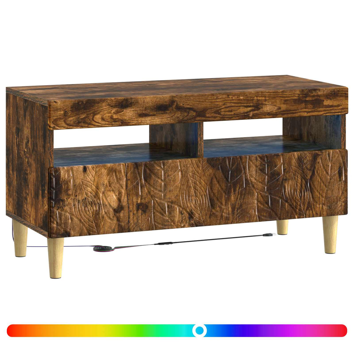 LED TV Cabinet Engineered Wood Smoked oak