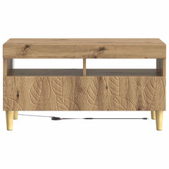 vidaXL LED TV Cabinet Artisan Oak Engineered Wood 6