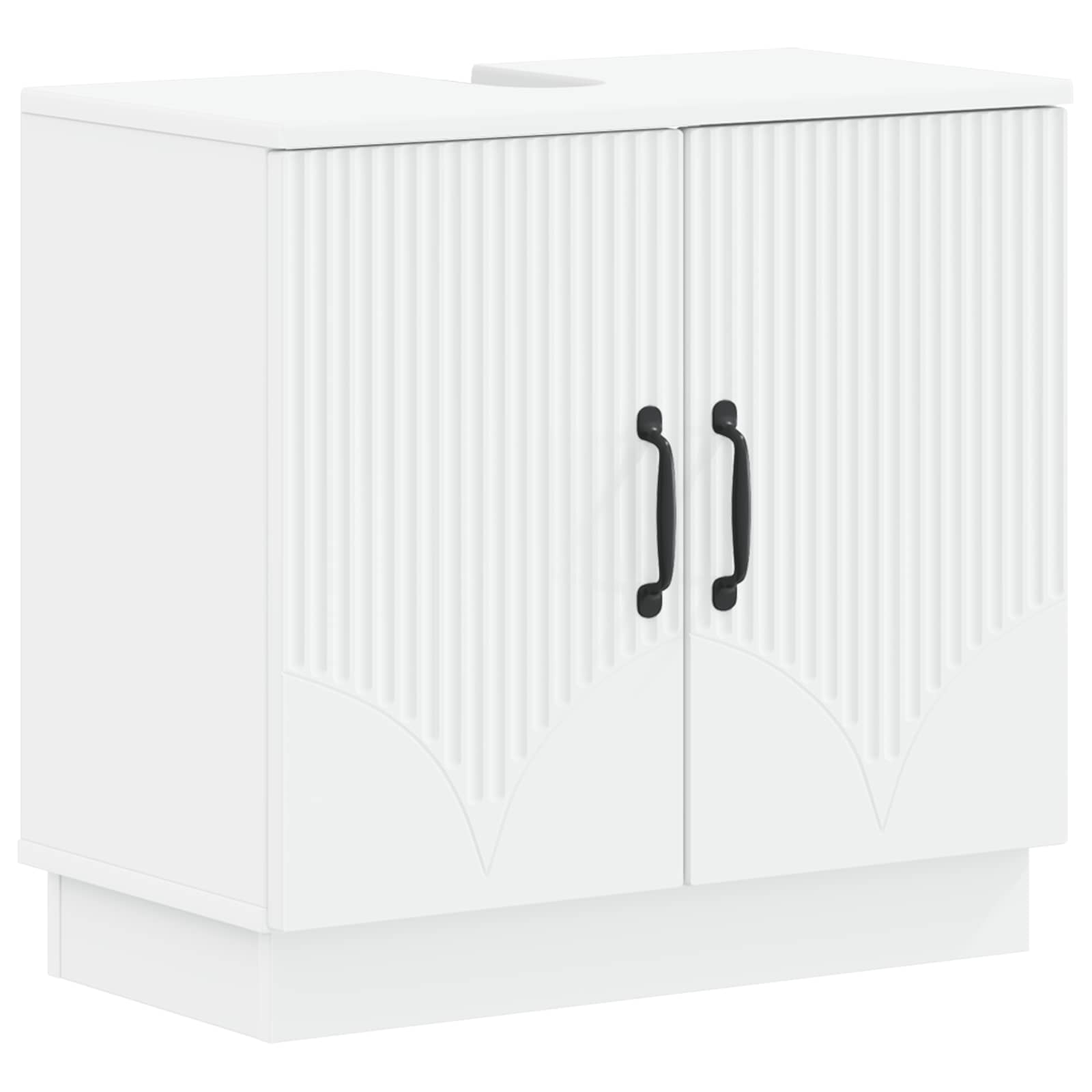 vidaXL Bathroom Sink Cabinet HOORN White 59.5 x 31.5x 56 cm 2