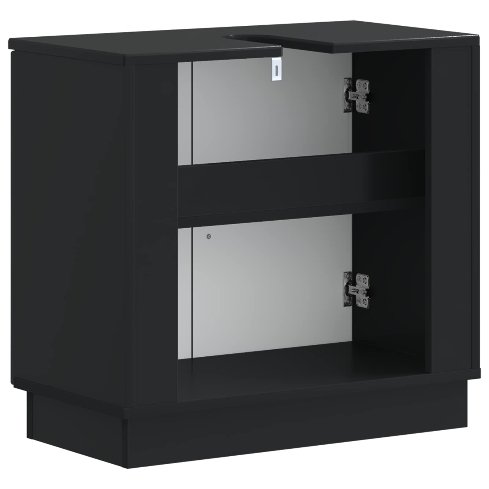 vidaXL Bathroom Sink Cabinet HOORN Black 59.5 x 31.5x 56 cm 6