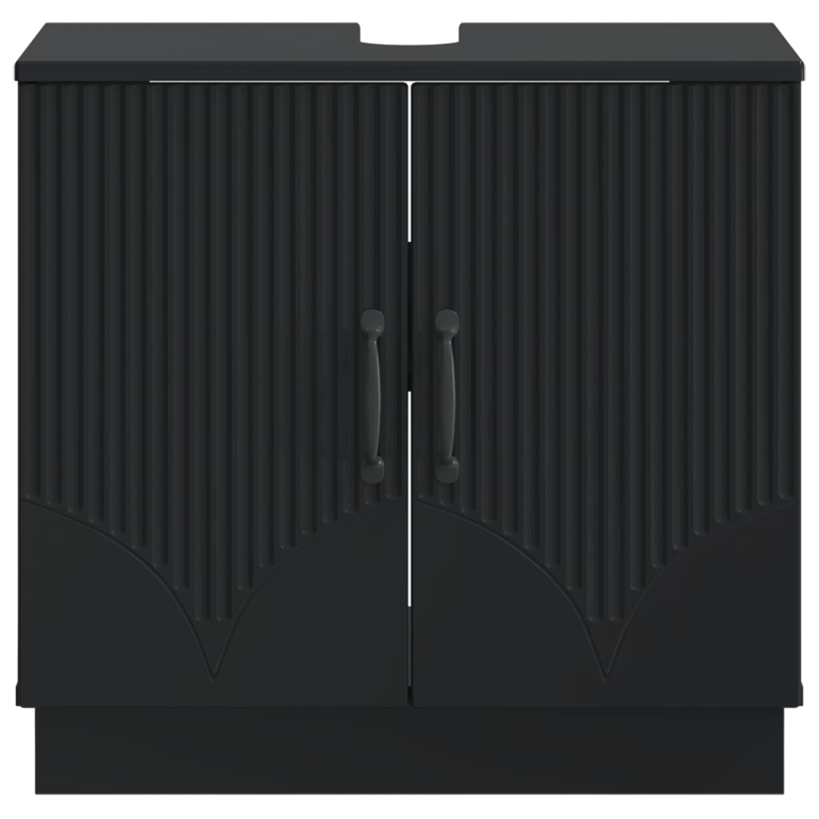 vidaXL Bathroom Sink Cabinet HOORN Black 59.5 x 31.5x 56 cm 4