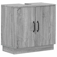 vidaXL Bathroom Sink Cabinet HOORN Grey Sonoma 59.5 x 31.5x 56 cm 2