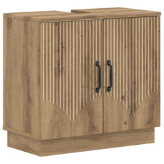 vidaXL Bathroom Sink Cabinet HOORN Artisan Oak 59.5 x 31.5x 56 cm 2
