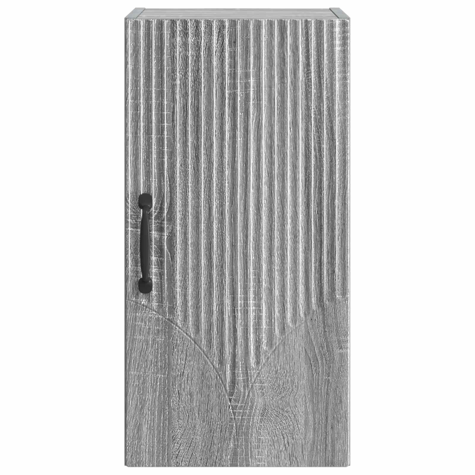 vidaXL Bathroom Wall Cabinet HOORN Grey Sonoma 30 x 31 x 59 cm 4