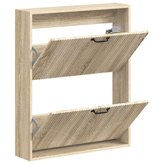 vidaXL Wall-Mounted Shoe Cabinet HOORN 71 x 17 x 86 cm Engineered Wood 3