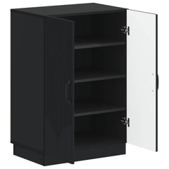 vidaXL Shoe Cabinet HOORN 59.5 x 39.5 x 87 cm Engineered Wood Black 3