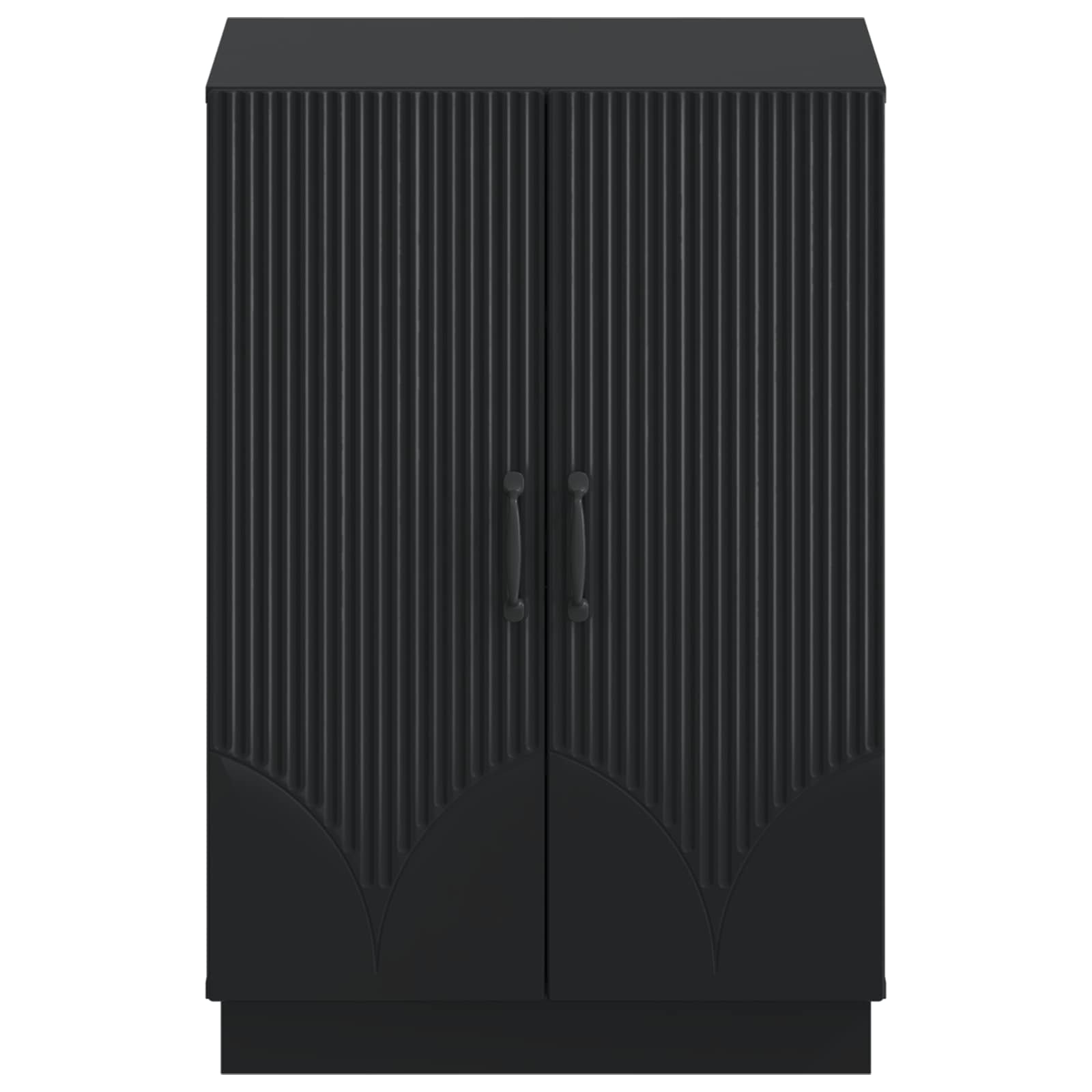 vidaXL Shoe Cabinet HOORN 59.5 x 39.5 x 87 cm Engineered Wood Black 4