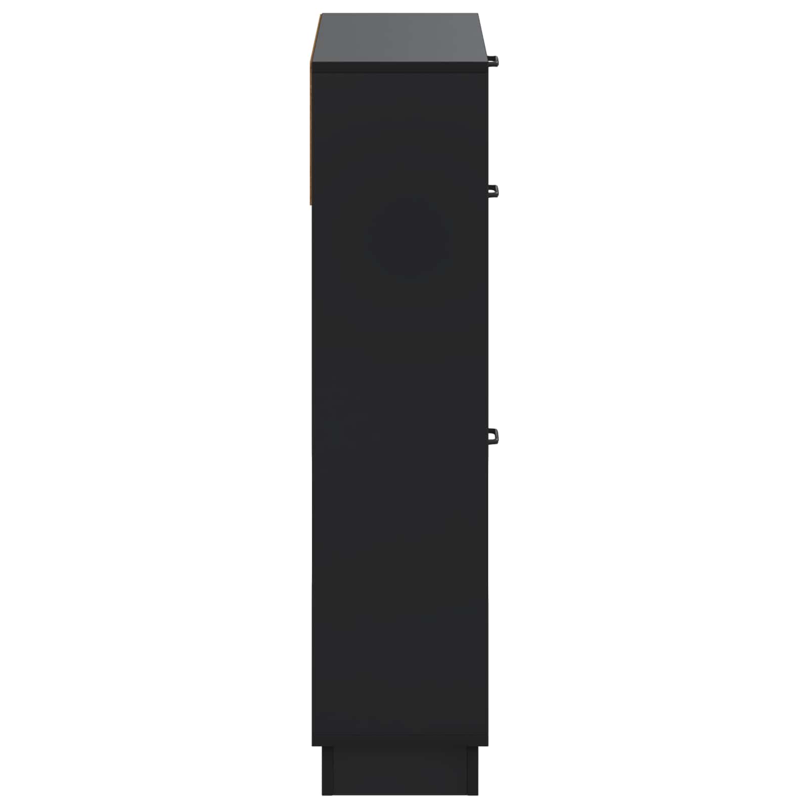 vidaXL Shoe Cabinet HOORN 78 x 24 x 100 cm Engineered Wood Black 5