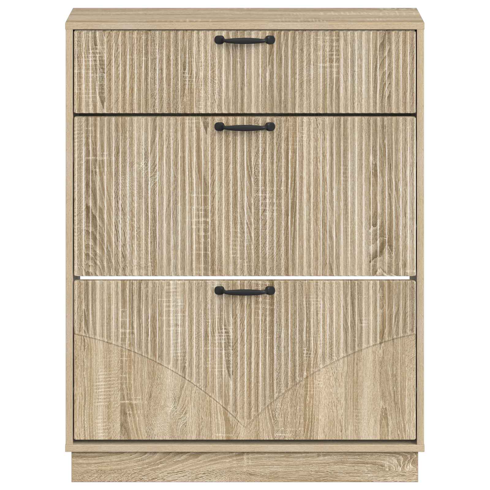 vidaXL Shoe Cabinet HOORN 78 x 24 x 100 cm Engineered Wood Sonoma Oak 4