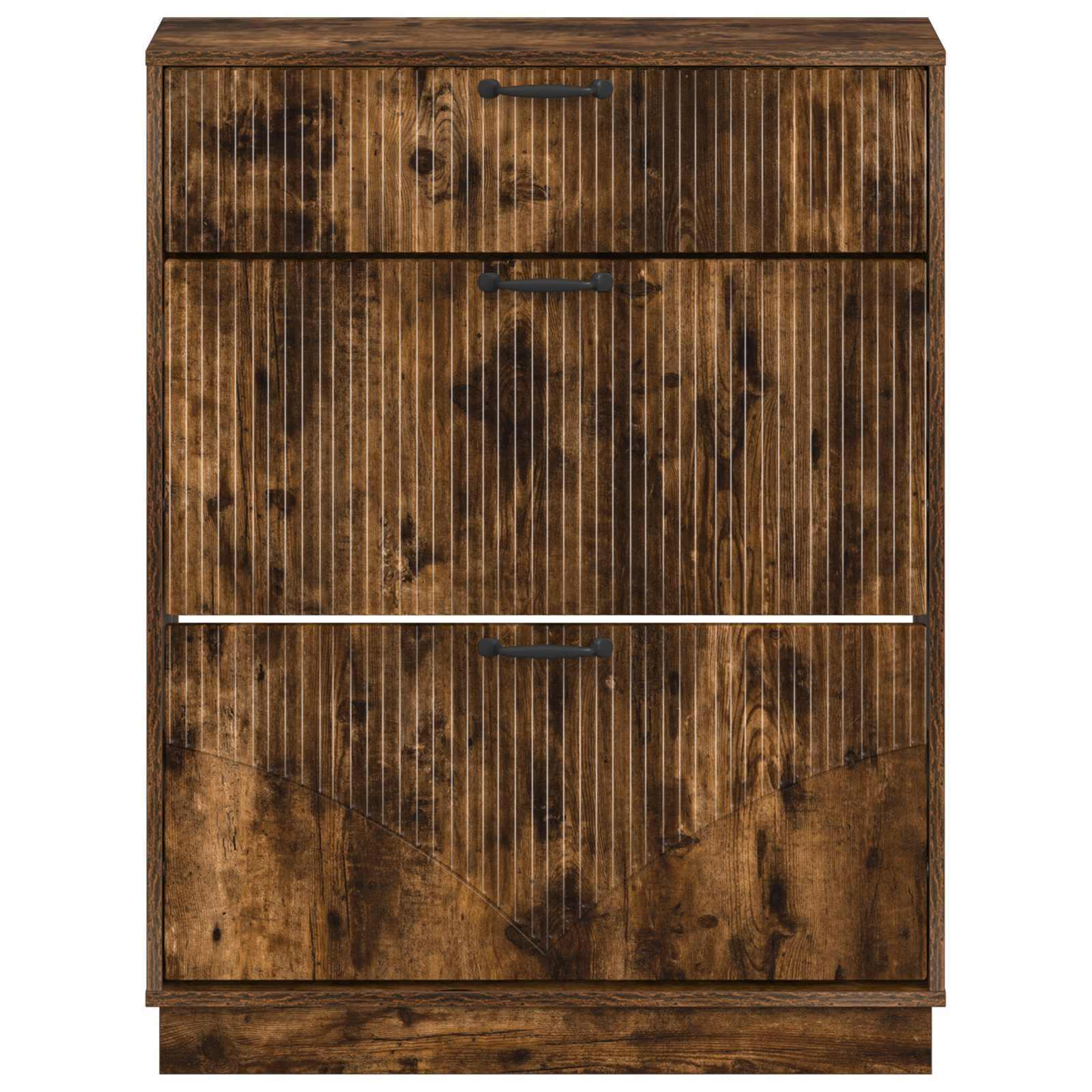 vidaXL Shoe Cabinet HOORN 78 x 24 x 100 cm Engineered Wood Smoked Oak 4