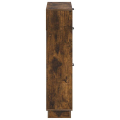 vidaXL Shoe Cabinet HOORN 78 x 24 x 100 cm Engineered Wood Smoked Oak 5