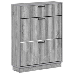 vidaXL Shoe Cabinet HOORN 78 x 24 x 100 cm Engineered Wood Grey Sonoma 2