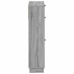 vidaXL Shoe Cabinet HOORN 78 x 24 x 100 cm Engineered Wood Grey Sonoma 5