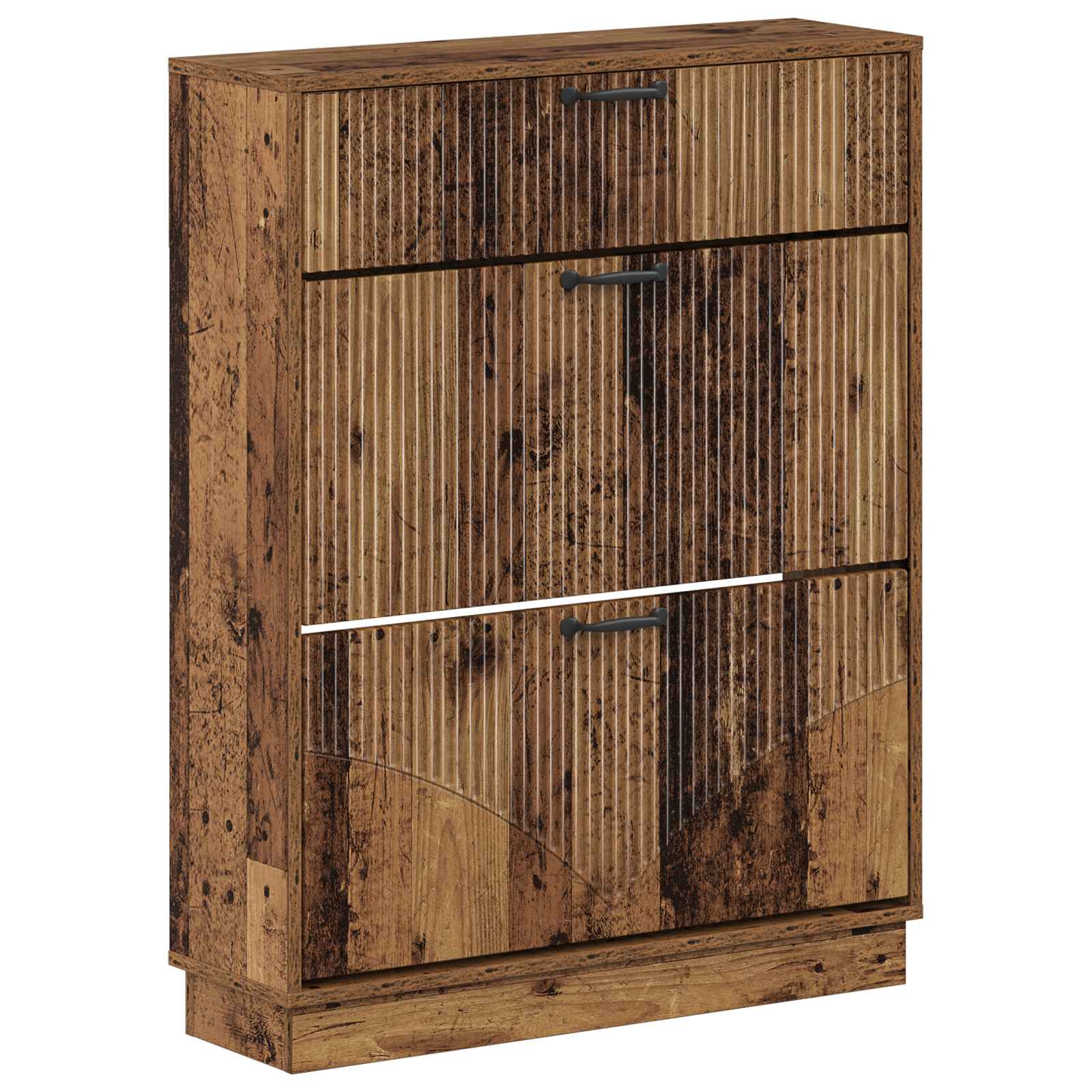 vidaXL Shoe Cabinet HOORN 78 x 24 x 100 cm Engineered Wood Old Wood 2