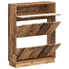 vidaXL Shoe Cabinet HOORN 78 x 24 x 100 cm Engineered Wood Old Wood 3