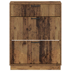 vidaXL Shoe Cabinet HOORN 78 x 24 x 100 cm Engineered Wood Old Wood 4