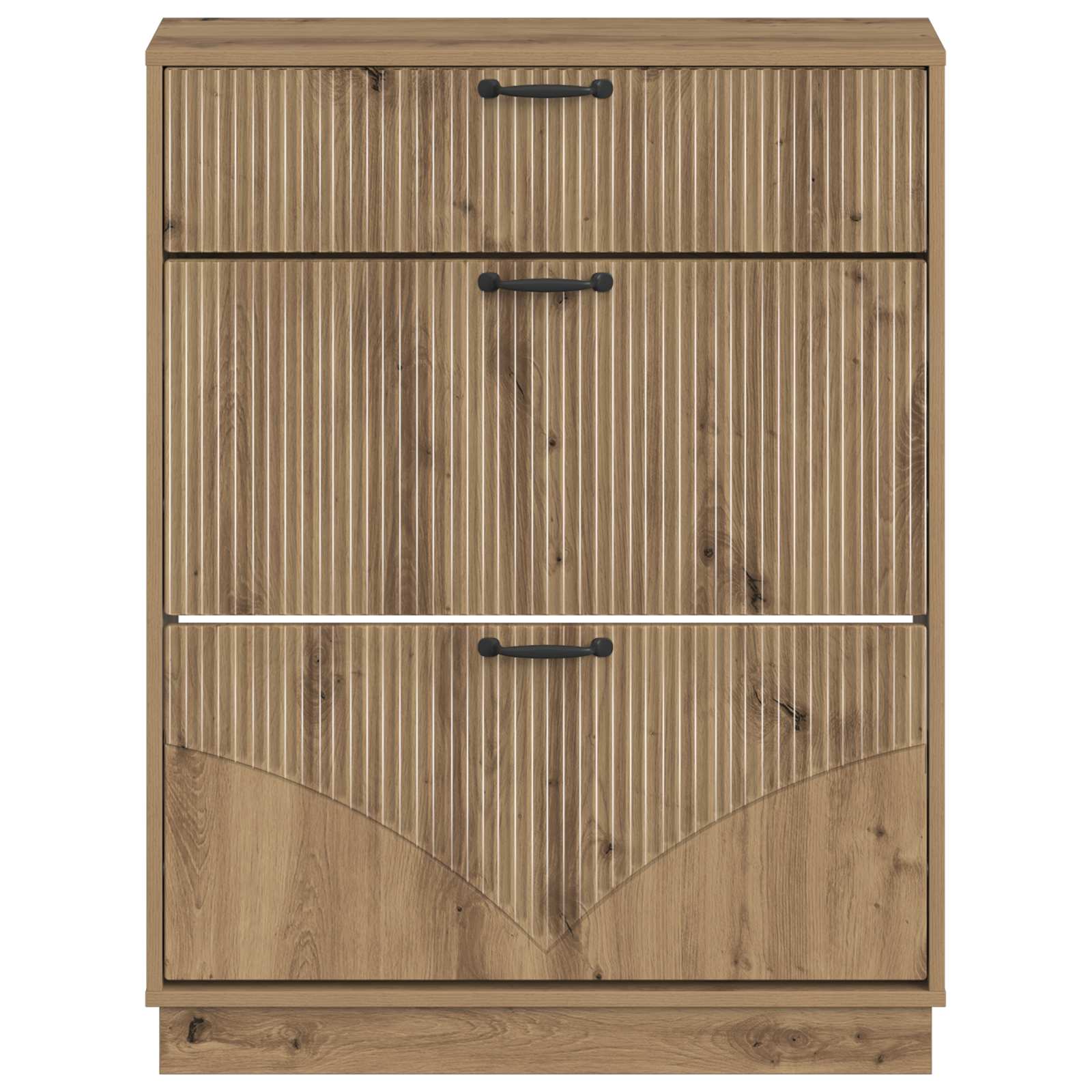 vidaXL Shoe Cabinet HOORN 78 x 24 x 100 cm Engineered Wood Artisan Oak 4