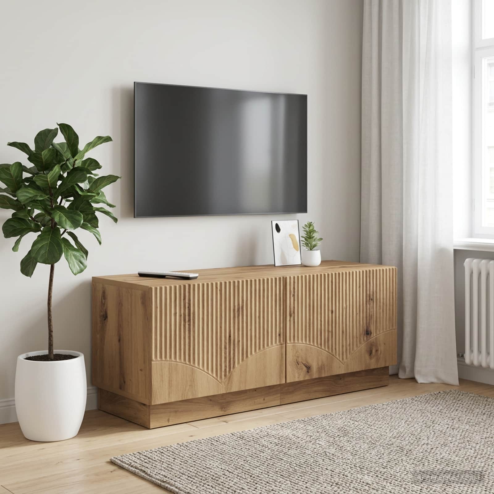 vidaXL TV Cabinet Artisan Oak Engineered Wood 1