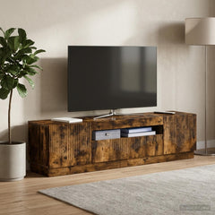 LED TV Cabinet Engineered Wood Smoked oak