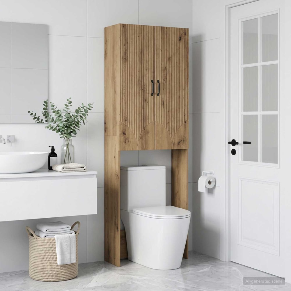 Toilet Cabinet HOORN 66 x 25.5 x 190 cm Artisan oak