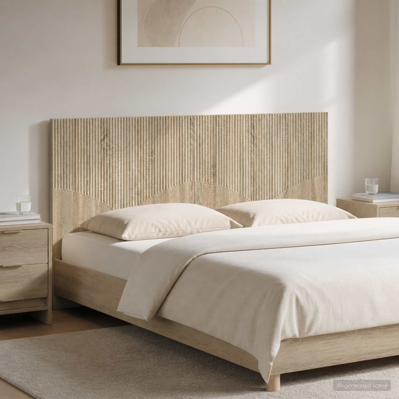 vidaXL Wall-Mounted Headboard HOORN Sonoma Oak Engineered Wood 1