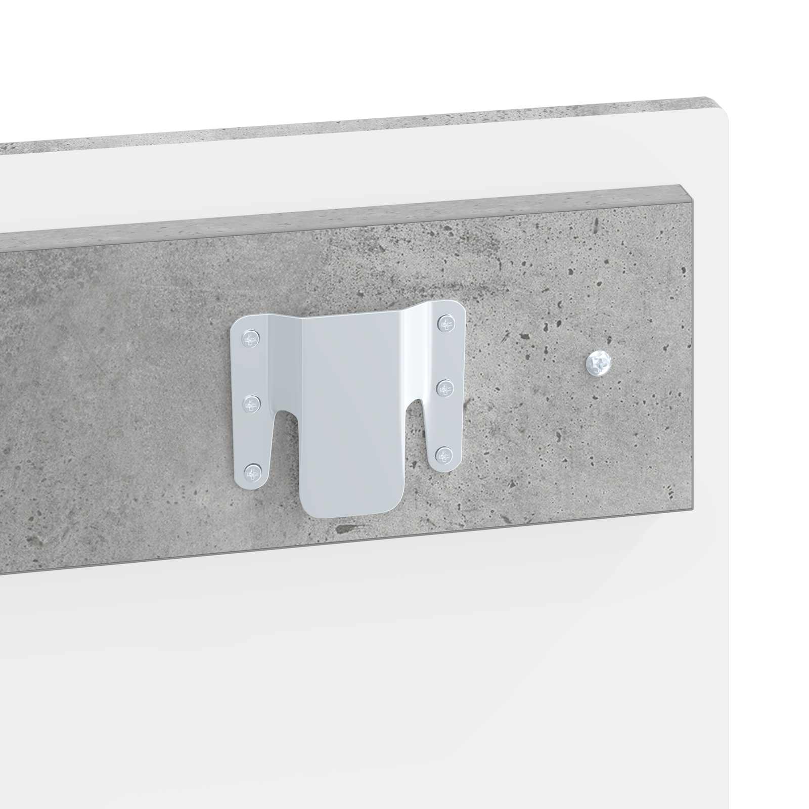 vidaXL Wall-Mounted Headboard HOORN Concrete Grey Engineered Wood 6