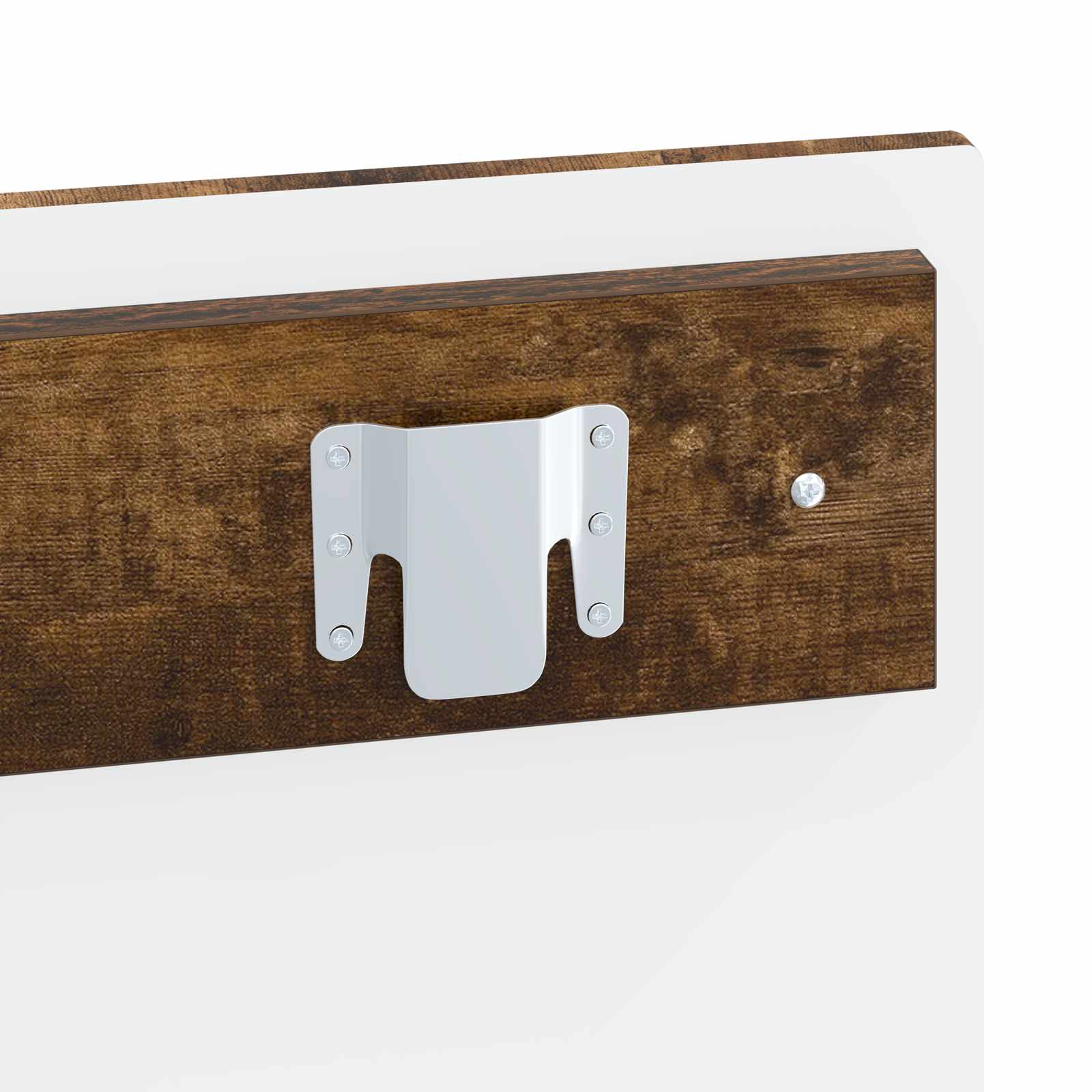vidaXL Wall-Mounted Headboard HOORN Smoked Oak Engineered Wood 6