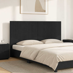 Wall-Mounted Headboard HOORN Engineered Wood Width 120 cm Black