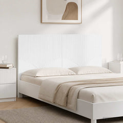 Wall-Mounted Headboard HOORN Engineered Wood Width 120 cm High gloss white